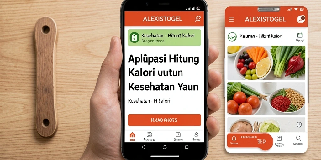 Antarmuka ALEXISTOGEL yang menampilkan fitur Hitung Kalori dengan mudah.