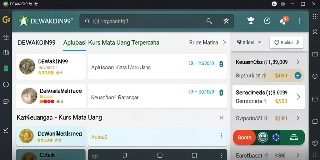 Tampilan antarmuka DEWAKOIN99 yang sederhana dan informatif.