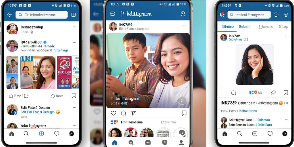 Antarmuka pengguna INK789 yang kuat dan intuitif untuk Filter Instagram.