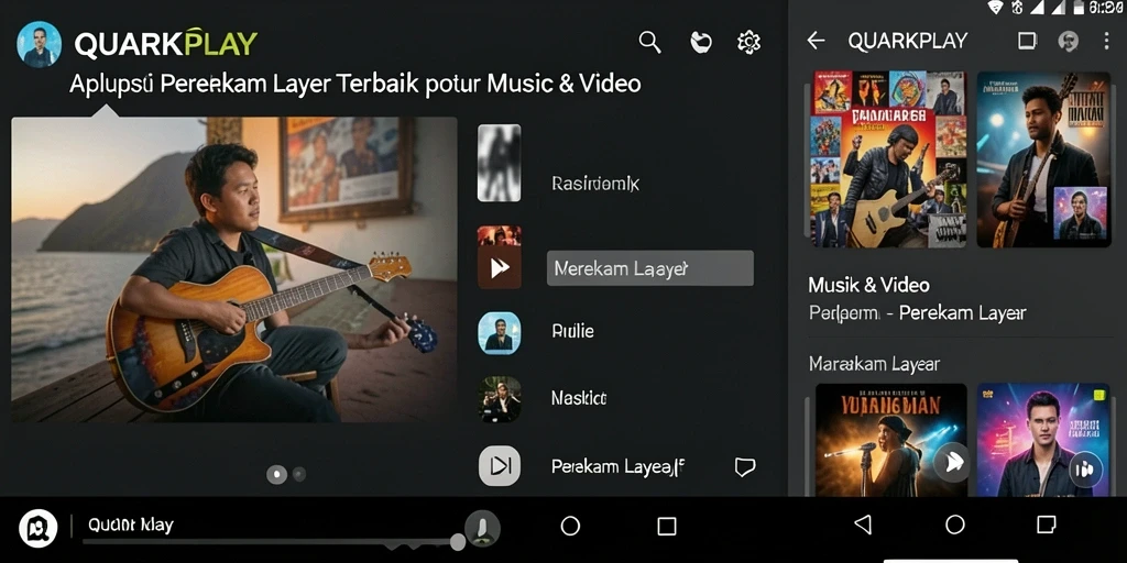 Tampilan antarmuka aplikasi QUARKPLAY yang menawan dan fungsional.