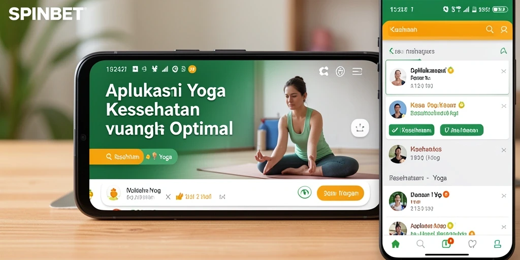Antarmuka pengguna SPINBET yang menarik dengan fungsi latihan Yoga.