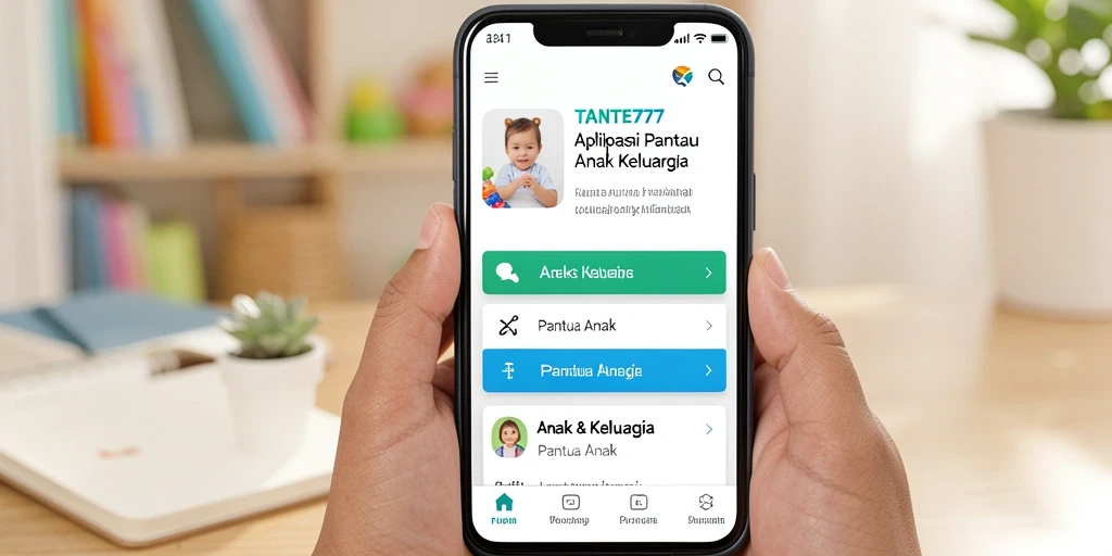 Antarmuka TANTE777 untuk pemantauan anak yang intuitif dan ramah pengguna.