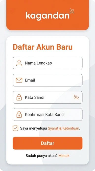 Buat Akun Baru di Kagandan Dengan Mudah